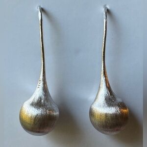 Sterling Silver 925 Solid Teardrop Hook Dangle Earrings Fashion New